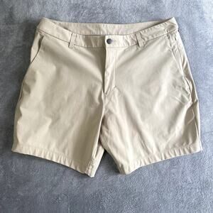 Lululemon ABC Comission Khaki Chino Shorts Men's 36 Golf Preppy Pickleball